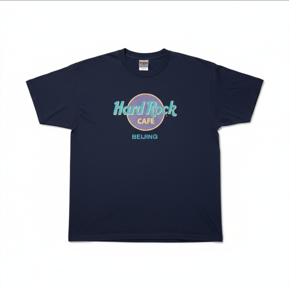Vintage Hard Rock Cafe Beijing Blue Short Sleeve Tee
